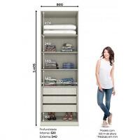 Guarda Roupa Henn Selleto 2 Portas 3 Gavetas Sem Espelho MC03 SD. MC03-133 - 3