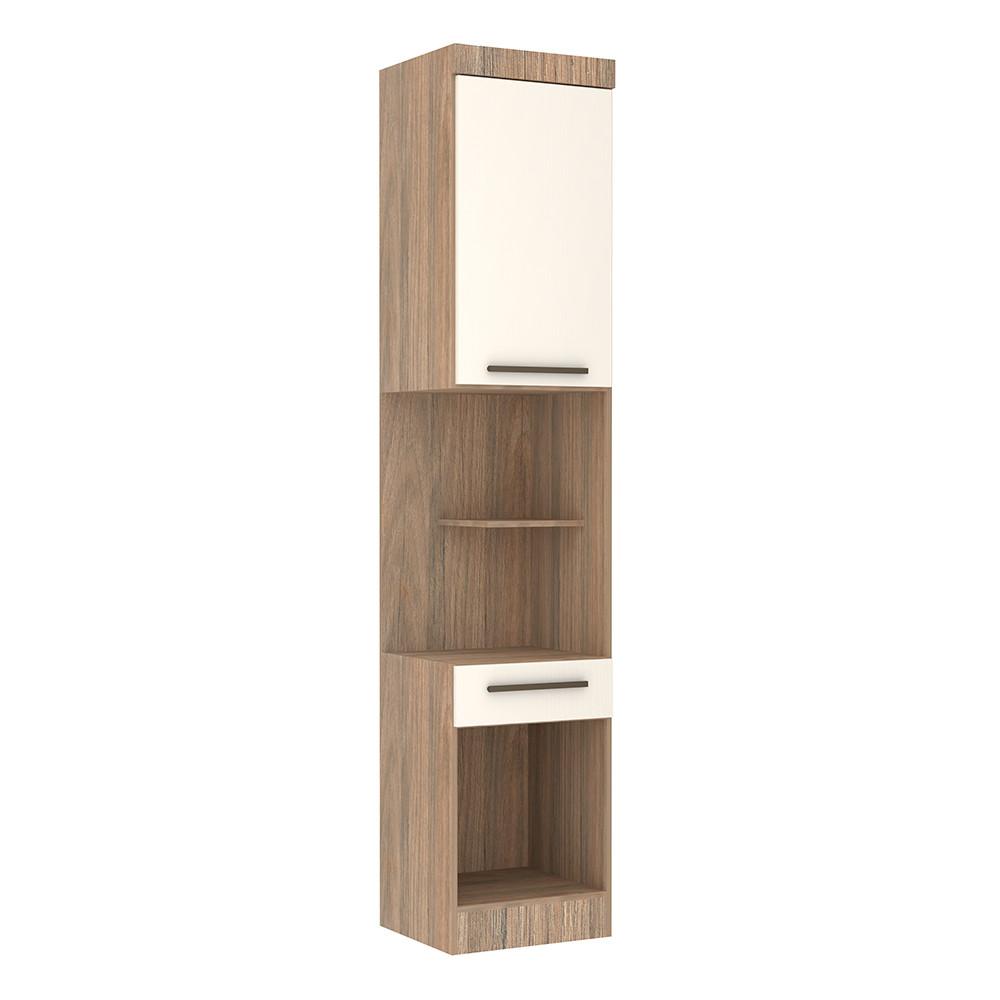 Guarda Roupa Modulado Mesa de Cabeceira Alta 1 Porta 1 Gaveta 45cm Slim Luciane Móveis - 4