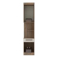 Guarda Roupa Modulado Mesa de Cabeceira Alta 1 Porta 1 Gaveta 45cm Slim Luciane Móveis - 3