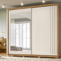 Guarda Roupa Moval Dhara 2 Portas Deslizantes Com 3 Espelhos - 1