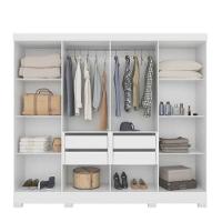 Guarda Roupa Moval Diplomata 8 Portas 4 Gavetas Sem Espelho - 3