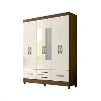 Guarda Roupa Moval Ibiza 6 Portas 4 Gavetas Com Espelho - 2