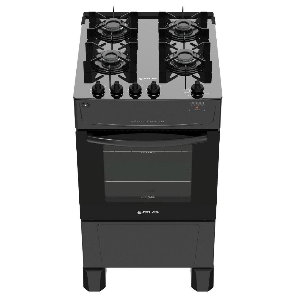 Fogão de Piso Atlas 4 Bocas Monaco Acendimento Automático Top Glass - 2