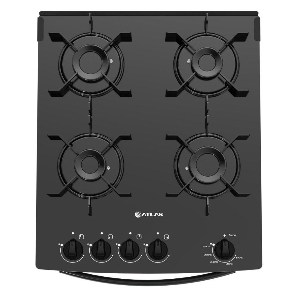 Fogão de Piso Atlas 4 Bocas Monaco Acendimento Automático Top Glass - 3