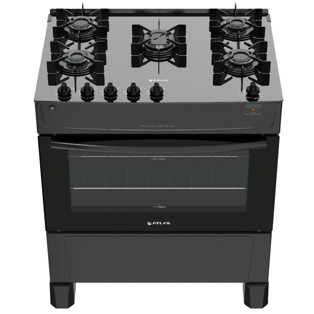 Fogão de Piso Atlas 5 Bocas Monaco Acendimento Automático Top Glass - 2