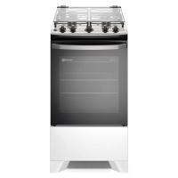Fogão 4 bocas de piso Electrolux Branco Efficient com Mesa Inox PerfectCook e VaporBake - 1