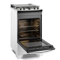 Fogão 4 bocas de piso Electrolux Branco Efficient com Mesa Inox PerfectCook e VaporBake - 3
