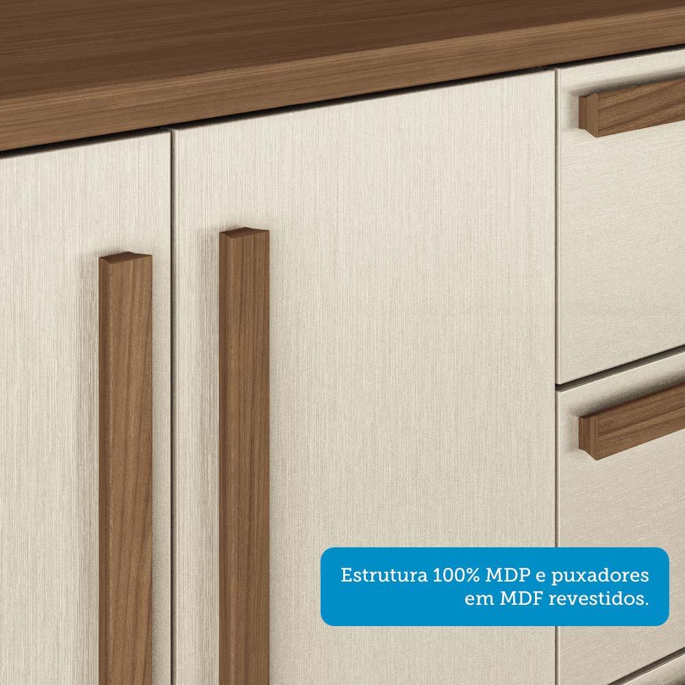 Cômoda 2 Portas e 5 Gavetas Málaga Gold Santos Andirá - 4