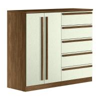 Cômoda 2 Portas e 5 Gavetas Málaga Gold Santos Andirá - 2