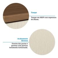 Cômoda 2 Portas e 5 Gavetas Málaga Gold Santos Andirá - 7