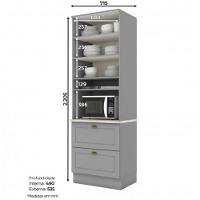 Paneleiro Duplo Americana 220 cm Para 1 Forno Henn - 3