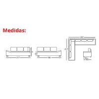 Sofá de Canto 6 Lugares Alphaville Siena Móveis Veludo Elefante - 3