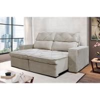 Estofado Cheer Solar 3 Lugares Assento Retrátil e Encosto Reclinável Gralha Azul - 1