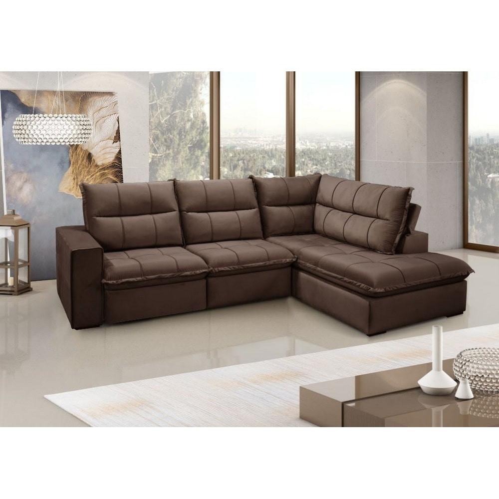 Sofá Solar Campus com 2 Lugares Direito e Chaise Esquerdo Gralha Azul - 2