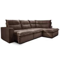 Sofá Solar Campus com 2 Lugares Direito e Chaise Esquerdo Gralha Azul - 1