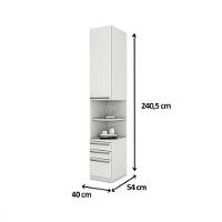 Módulo Henn Seletto Criado 1 Porta 3 Gavetas MC02 - 2