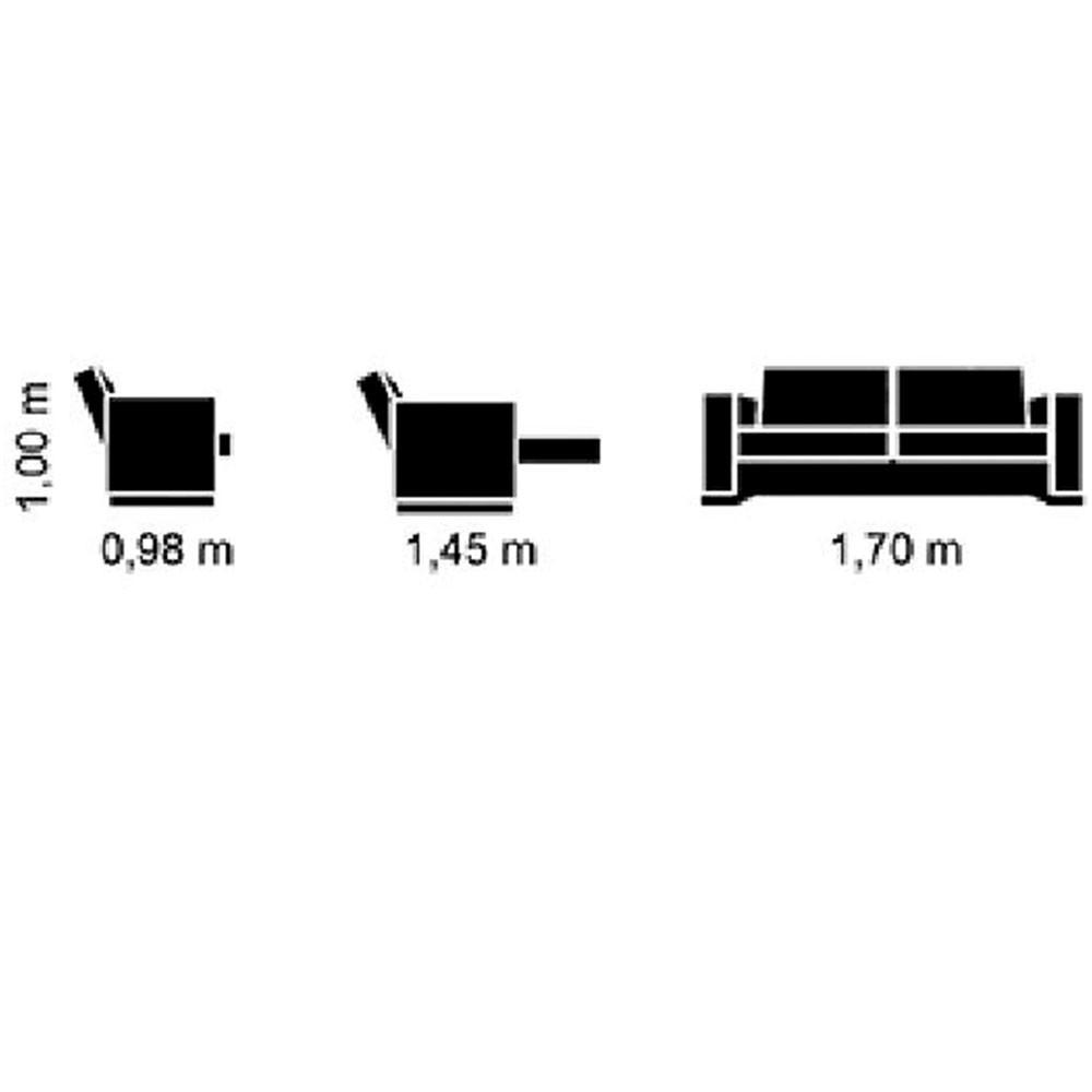 Estofado Adapt 2 Lugares Retrátil e Reclinável Espuma D23 Paraná - 5