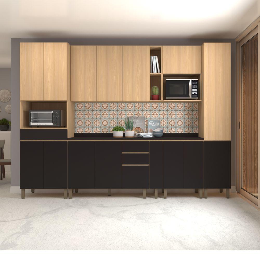 Armário Aéreo Slim 2 portas com nicho para Micro Luciane 60cm - 4