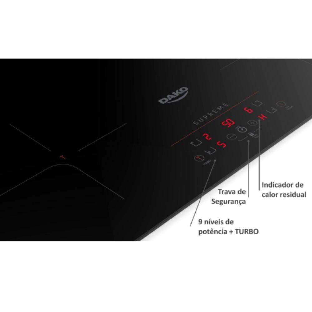 Cooktop Dako Supreme 4 Bocas Indução - 4