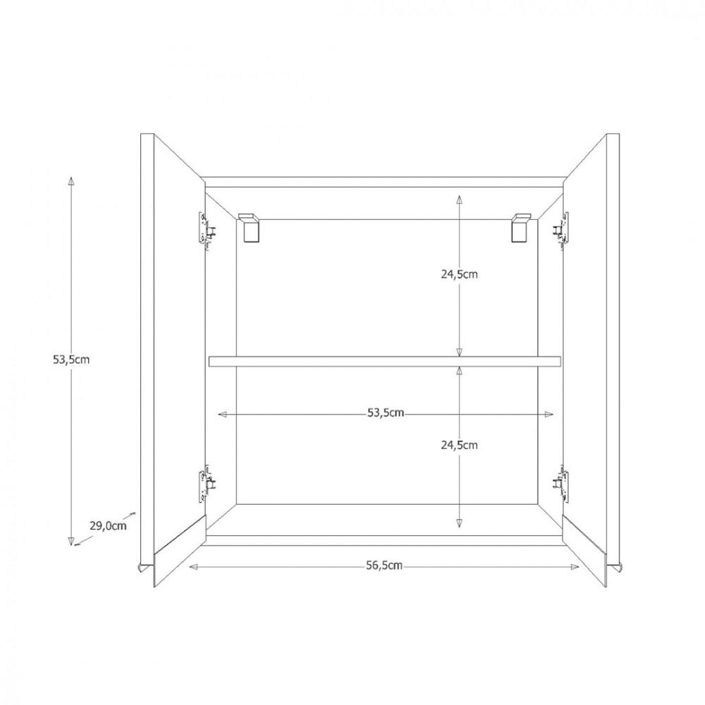 Kit Lavanderia Rorato Amélia Com Tanque E Aéreo 2 Portas Semi Montado - 6