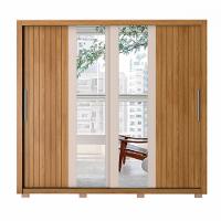 Guarda Roupa Moviment 2 com Portas de Correr 4 Gavetas e Espelho 100 Mdf - 3