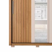 Guarda Roupa Moviment 2 com Portas de Correr 4 Gavetas e Espelho 100 Mdf