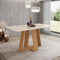 Conjunto De Mesa Henn Lins Com 6 Cadeiras Bella 1,60 Tampo De Vidro - 2