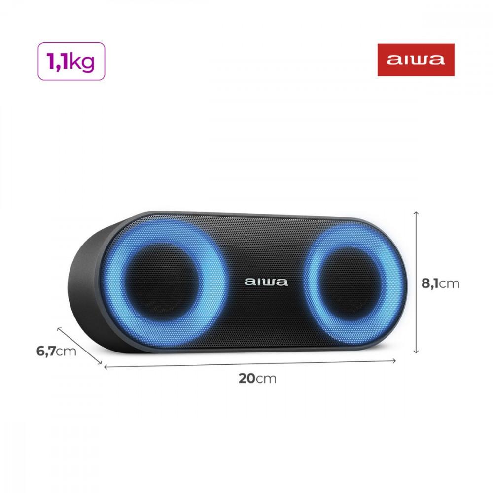 Caixa De Som Speaker Aiwa Bluetooth Luzes Multicores IP65 AWS-SP-01 - 7