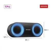 Caixa De Som Speaker Aiwa Bluetooth Luzes Multicores IP65 AWS-SP-01 - 7