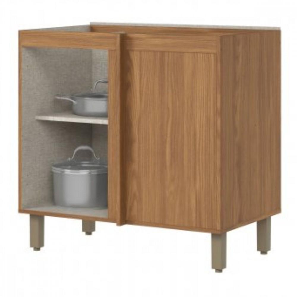 Balcão Canto Reto 1 Porta Requinte Sem Tampo Henn - 2