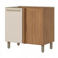 Balcão Canto Reto 1 Porta Requinte Sem Tampo Henn - 1