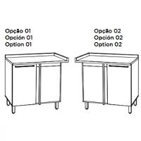 Balcão Canto Reto 1 Porta Requinte Sem Tampo Henn