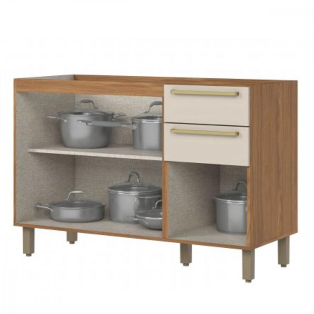 Balcão Pia 3 Portas 2 Gavetas 1.20 Requinte Henn - 2