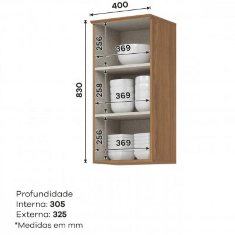 Armario Aéreo 1 Porta 40cm Requinte Henn - 3