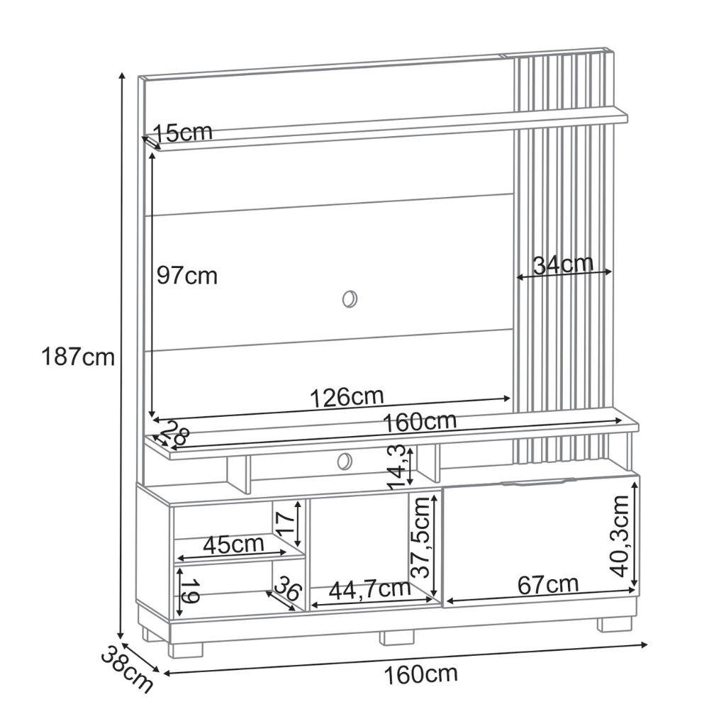Estante Home Artheo HB 1,60 - 7