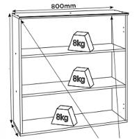 Armário Aéreo 2 Portas Ripadas 80cm Requinte Henn