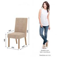 Conjunto Mesa De Jantar Henn Adriana Tampo De Vidro Com 6 Cadeiras - 7