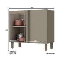 Balcão Henn 1 Porta sem Tampo Connect C68 - 2