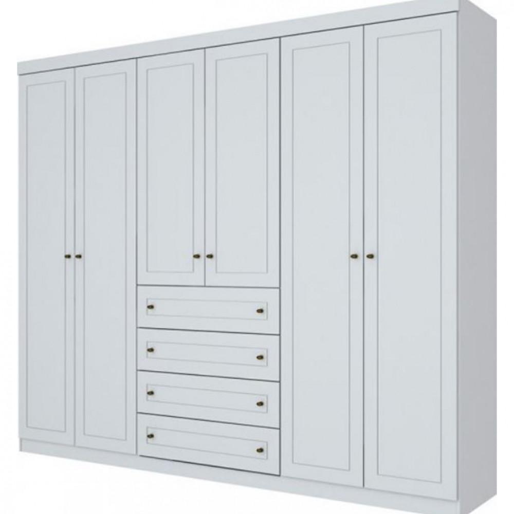 Guarda Roupa Henn Americano 6 Portas 4 Gavetas D205-05 - 2