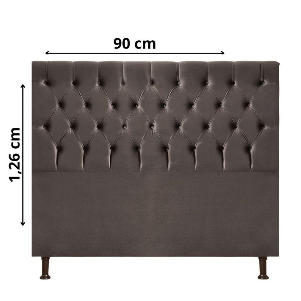 Cabeceira Solteiro Cristal 90cm JS - 6