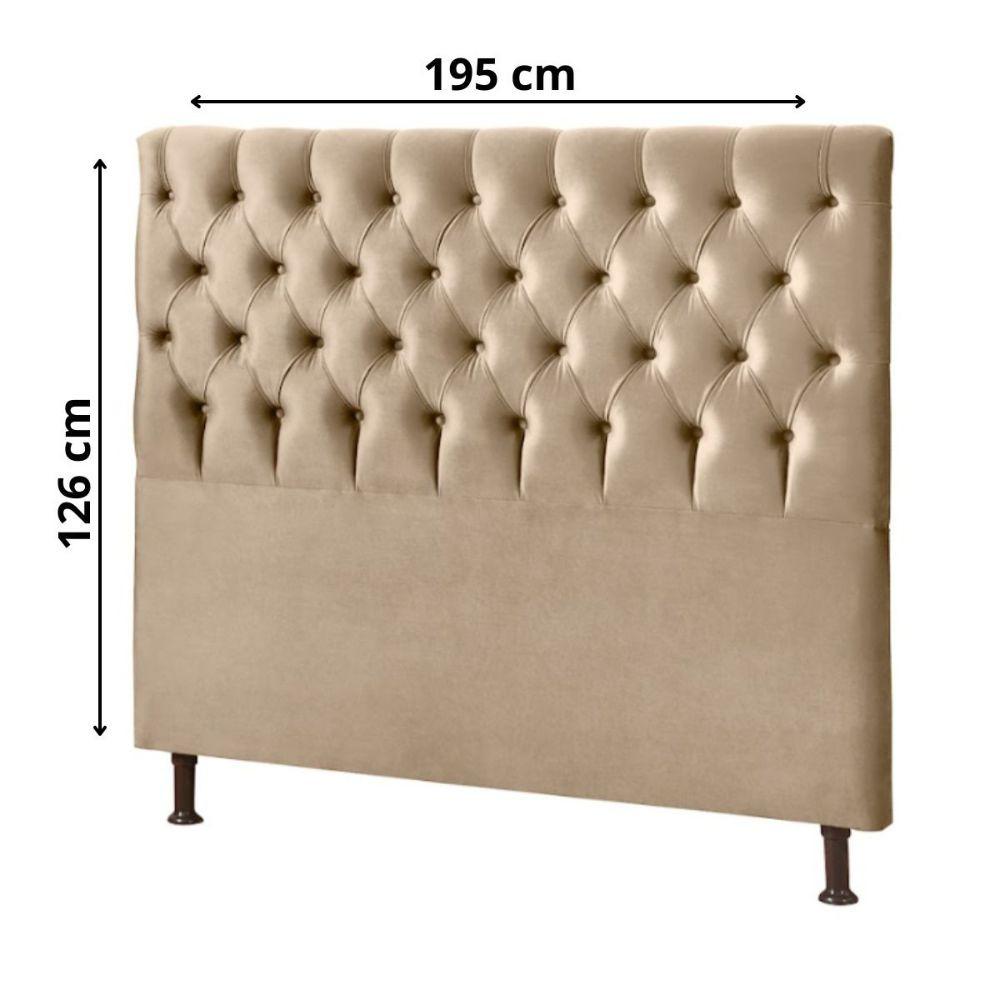 Cabeceira Cristal 195cm Para Cama Box Js Móveis - 6