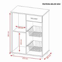 Balcão Fruteira Notável Belize New 1 Porta 1 Gaveta - 6