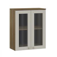 Armário Aéreo 2 Portas Vidro Canelado 80cm Isis Luciane - 1