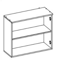 Armário Aéreo 2 Portas Vidro Canelado 80cm Isis Luciane - 3