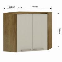 Armário Aéreo 2 Portas Canto Diagonal Isis Luciane - 2