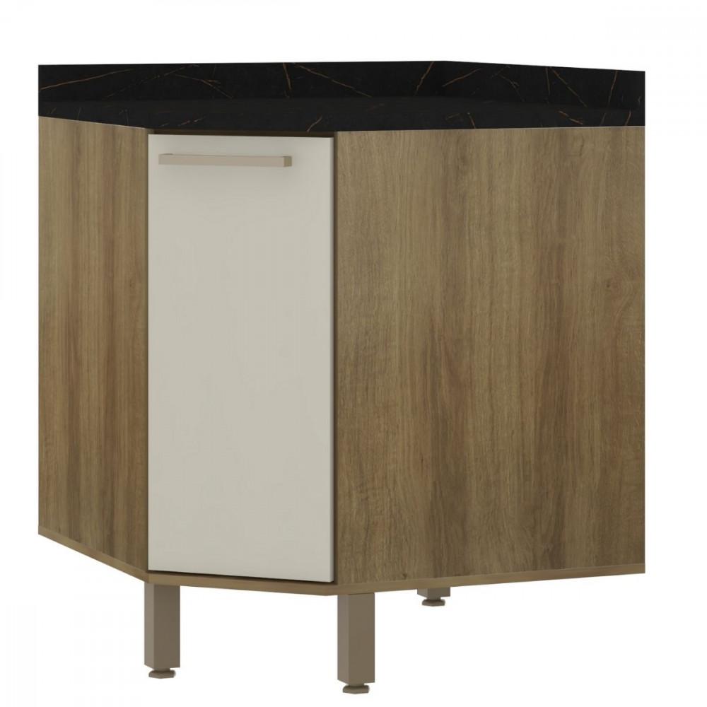 Balcão Canto Diagonal Com Tampo 1 Porta Luciane Isis - 1