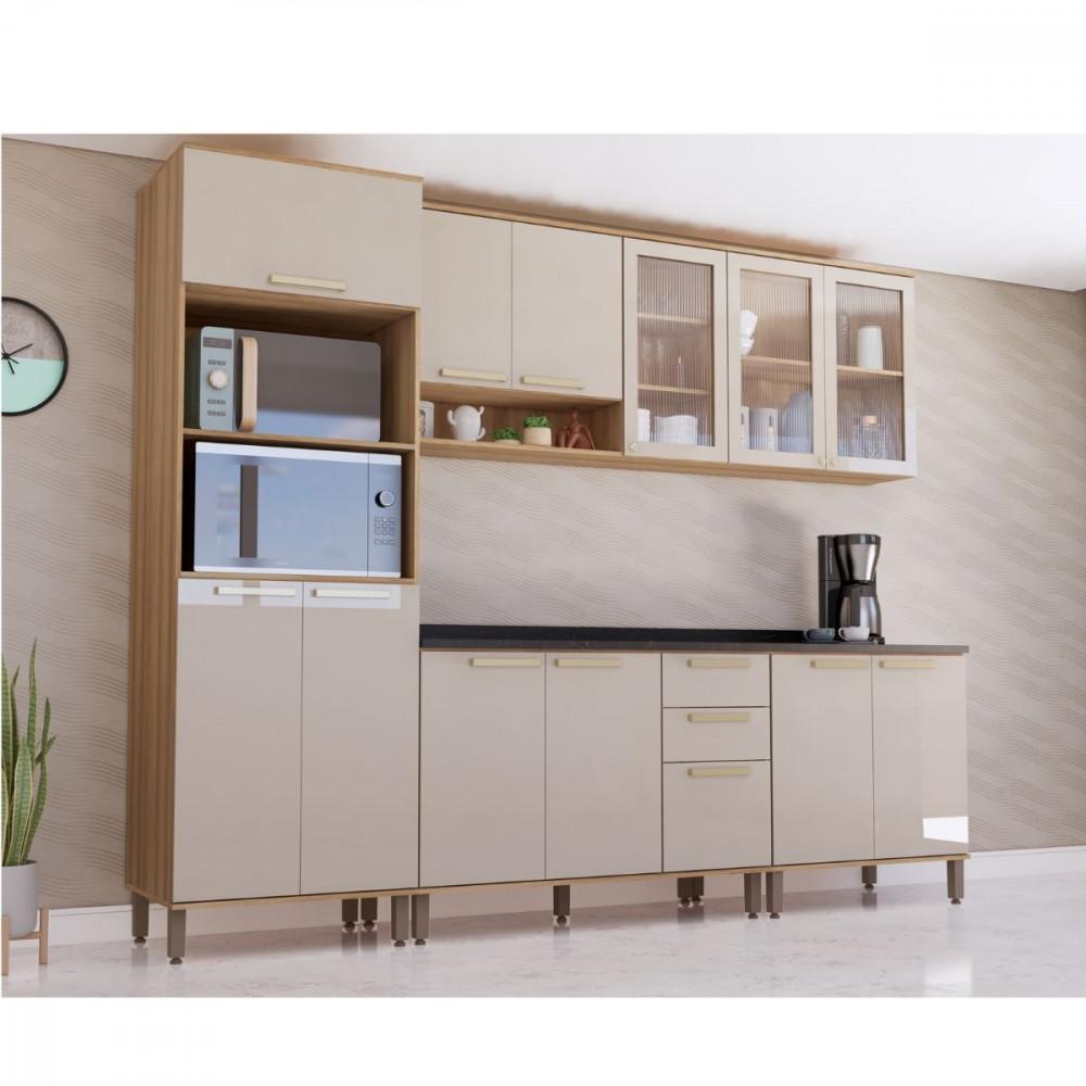 Paneleiro Duplo Para 2 Fornos 3 Portas 70cm Luciane Isis - 4