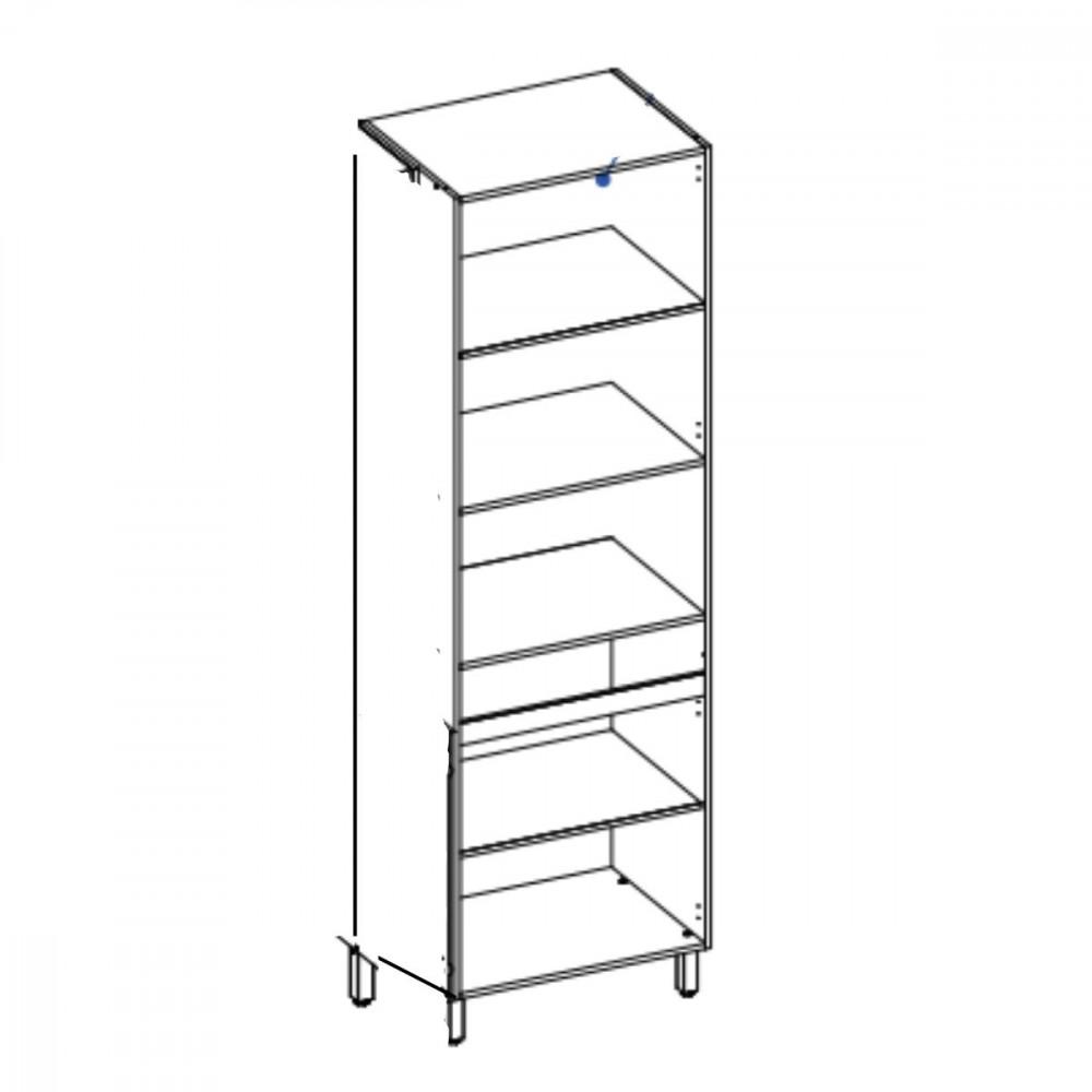 Paneleiro Duplo Para 2 Fornos 4 Portas 1 Gaveta 70cm Luciane Classic - 2