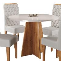 Conjunto Sala de Jantar Mesa Columbia Com 4 Cadeiras Iza Viero - 3