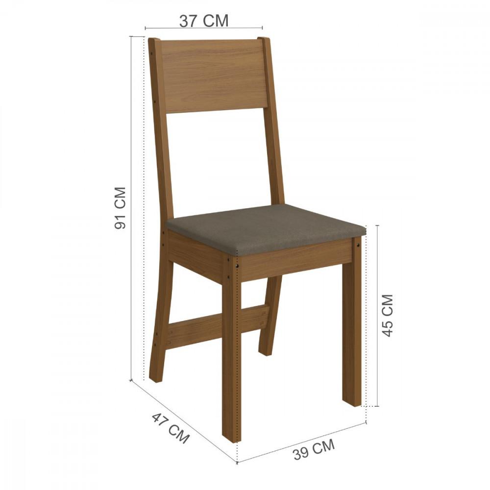 Conjunto De Mesa 1,08cm Belgica Com 4 Cadeiras Indekes - 4
